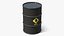 Oil Storage Steel Barrel Black Game Ready