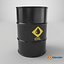 Oil Storage Steel Barrel Black Game Ready