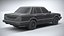 3D model generic sedan 1980