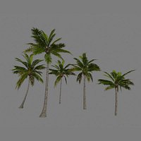 low-poly palm trees package