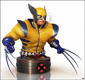 3d wolverine bust model