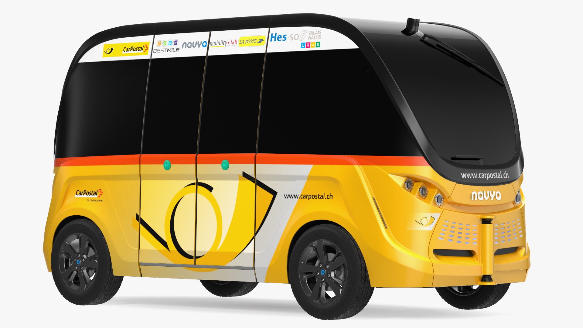 Navya Arma Car Postal Driverless Electric Bus Exterior Only 3D model preview