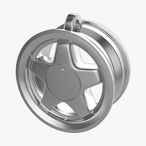 CMS Wheel-Rim Keychain Keyring 3D Printable Model