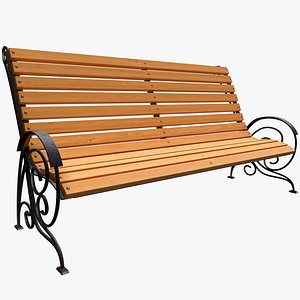 classic garden bench 3D model