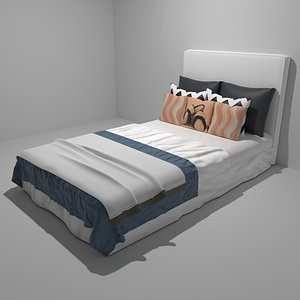 pbr bed master s bedroom 3D model
