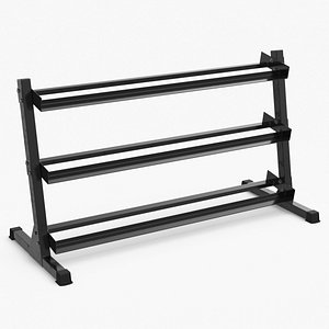 Horizontal Three Tier Dumbbell Storage Rack