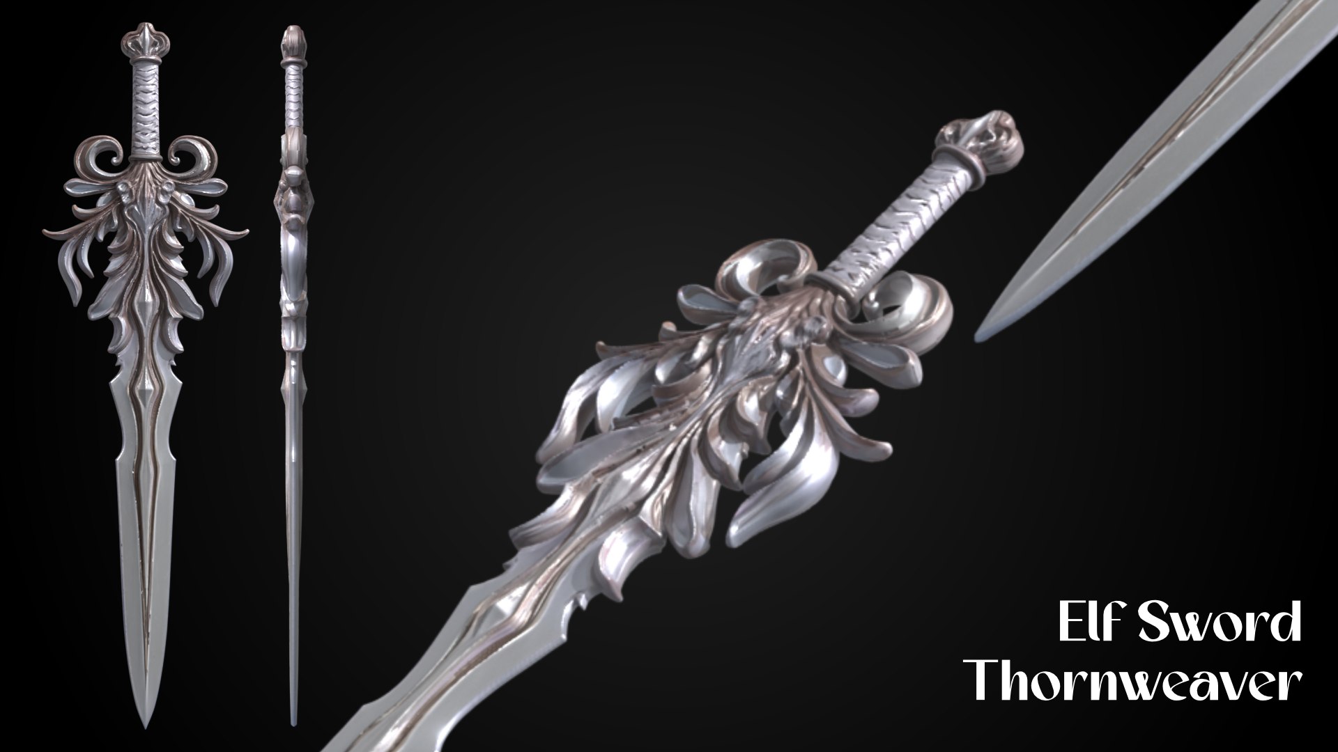 Stylized Fantasy Sword Pack - Elf Sword 3D Model - TurboSquid 2426800