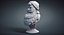 santa claus bust sculpture obj