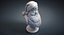 santa claus bust sculpture obj