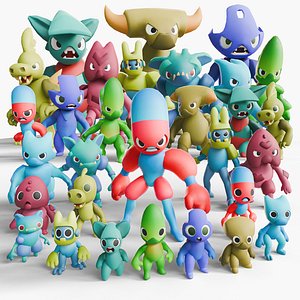 Cartoon Monsters Pack 07