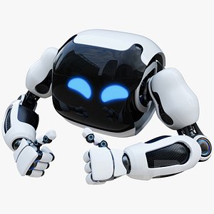 Cute Space Robot Rigged H-72 Solid Armor