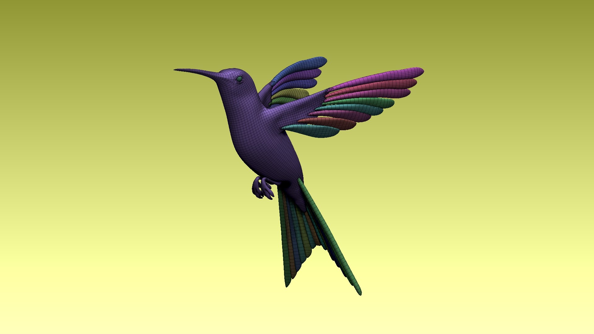 Mobile à vent colibris 3d (colibris)