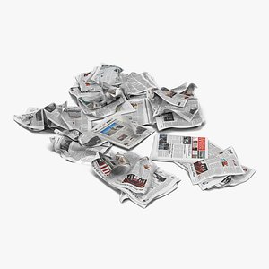 Newspaper Litter 4 3D Model