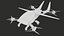Coche volador eVTOL Air One Negro PBR