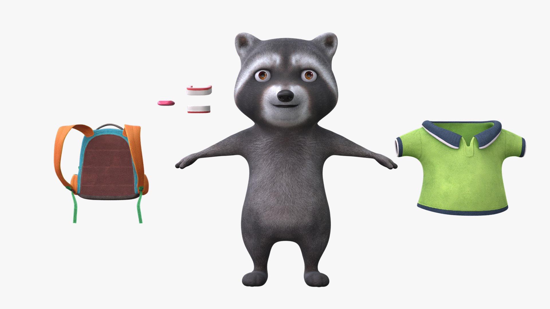 3D cute raccoon cartoon https://p.turbosquid.com/ts-thumb/Si/erxXnM/Qy/9/jpg/1685797363/1920x1080/fit_q87/36b0616b250a5df5871c9ab7409124afe372a48e/9.jpg