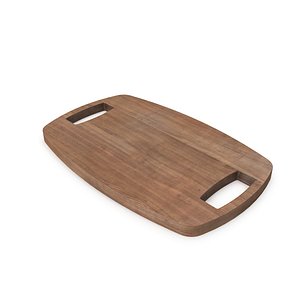 High-Quality Wooden Cutting Board 3D