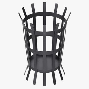 Empty Fire Pit Basket 1 3D