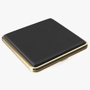 Metal Cigarette Case Gold and Black 3D model