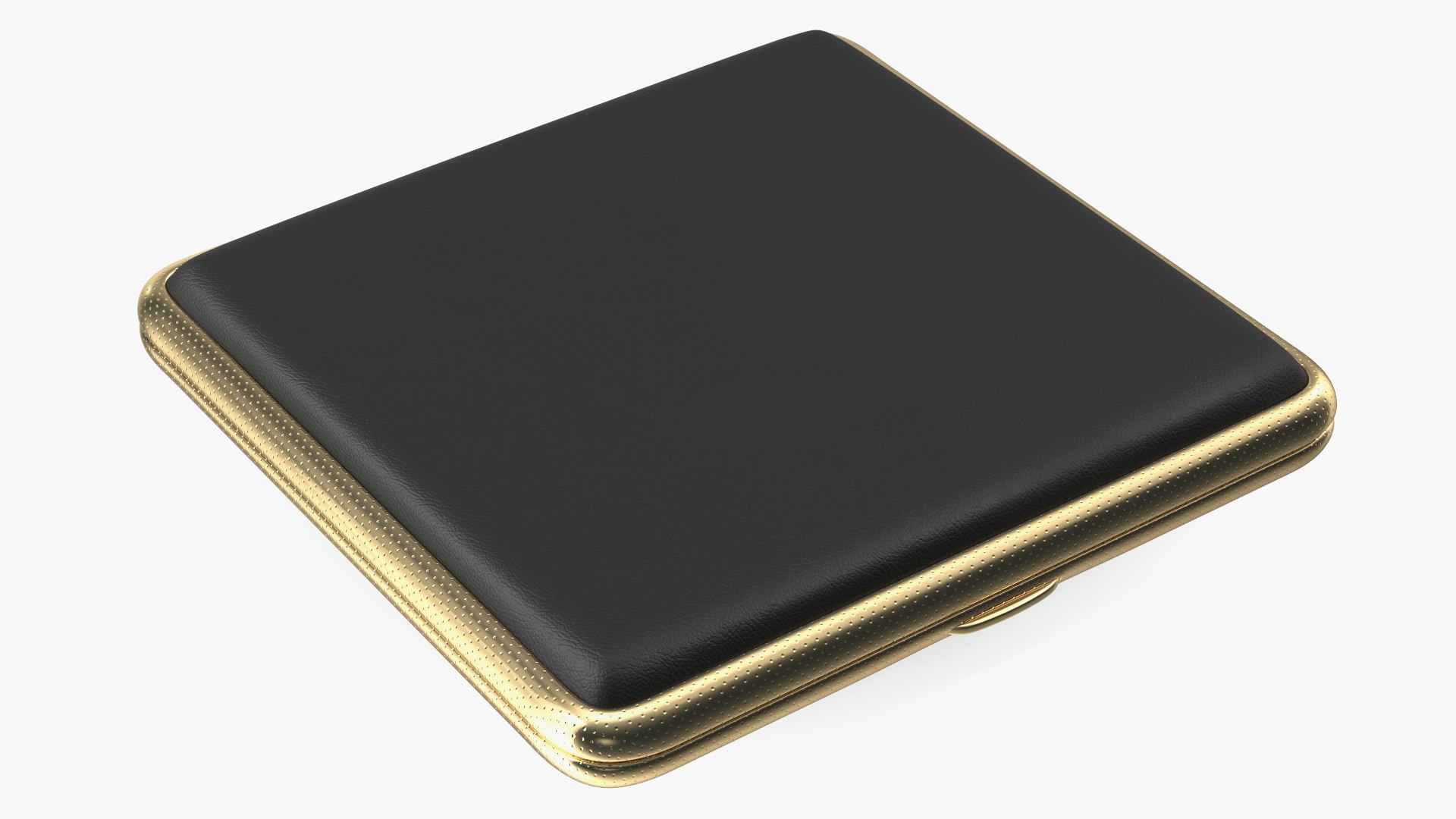 Metal Cigarette Case Gold and Black 3D model preview