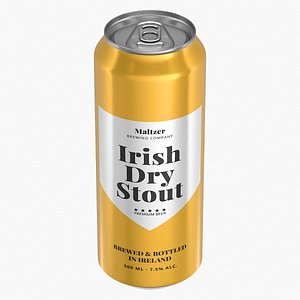 Standard Beer Can 500ml V1 3D model