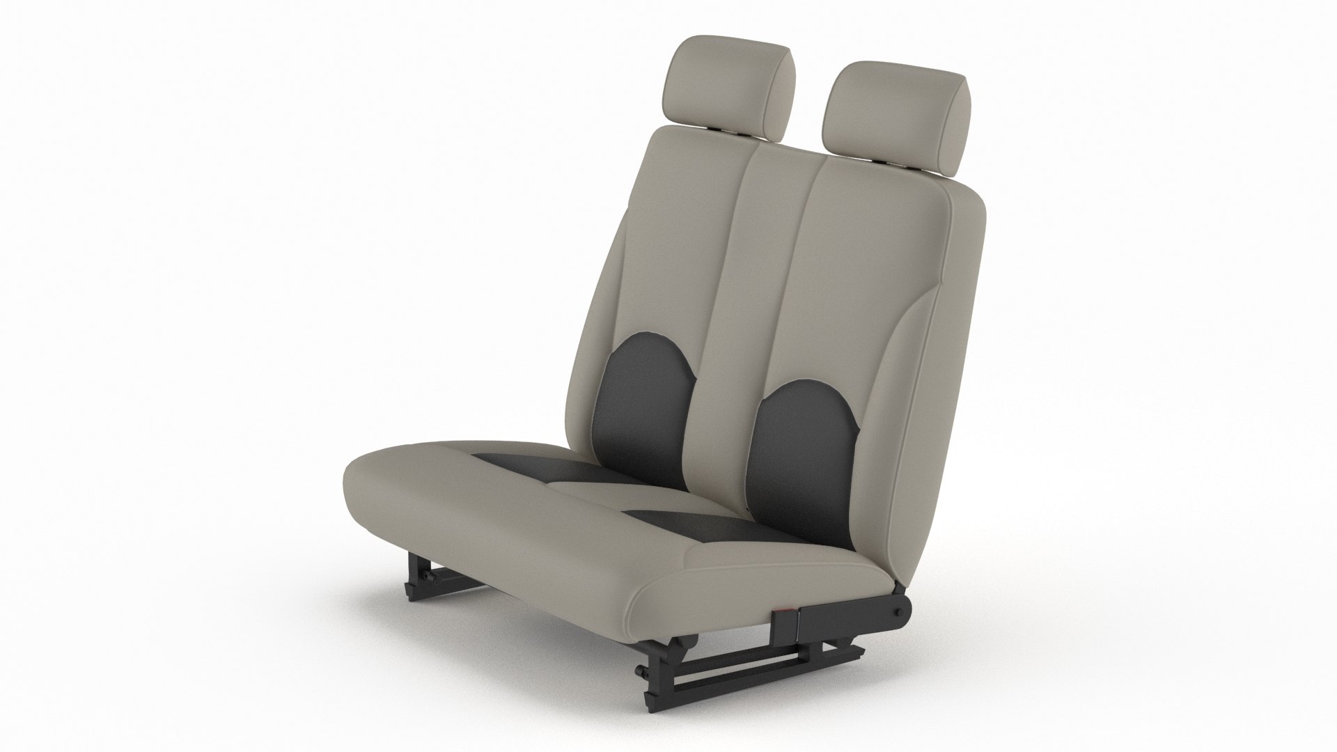 Light Airplane Rear Bench Seat 3D model preview
