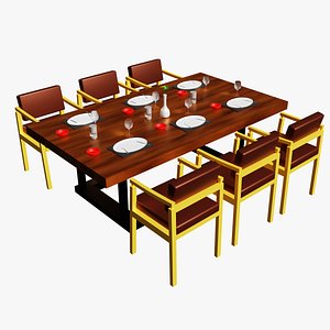 Table and Chair Restaurant Full Set3