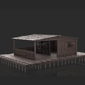 Fantasy Wooden House - Jungle Hut 5 3D model