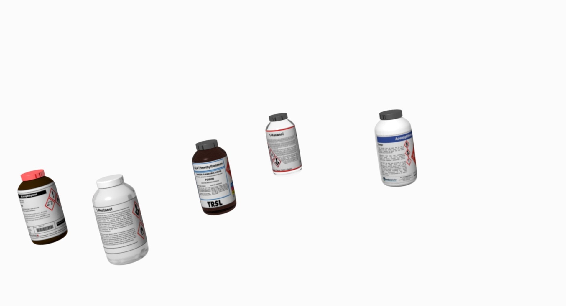 chemical bottles 3D https://p.turbosquid.com/ts-thumb/Sj/7YlDHf/7jmDfNZg/chemcialbottles05/jpg/1525741129/1920x1080/fit_q87/24c459d09234d1f2a7d7b8c4655ccc0e016978e0/chemcialbottles05.jpg