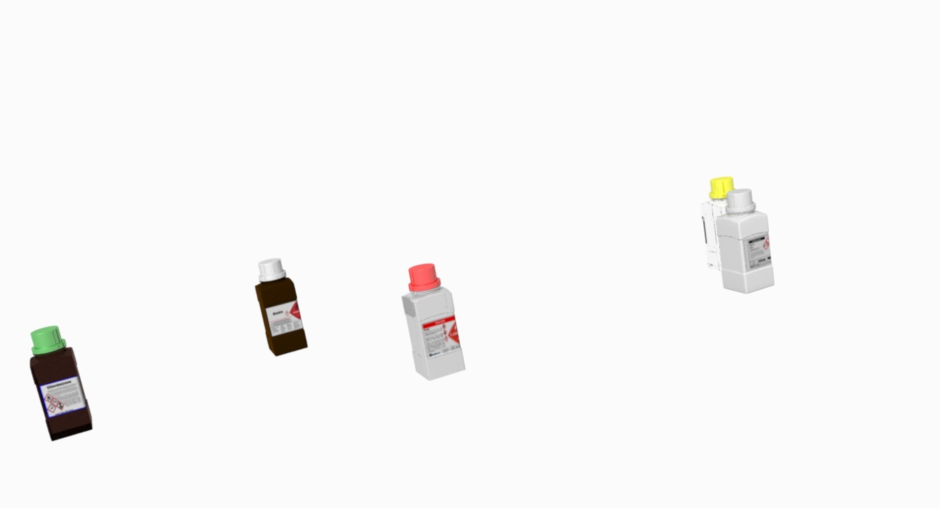 chemical bottles 3D https://p.turbosquid.com/ts-thumb/Sj/7YlDHf/cEtPyfQ6/chemcialbottles07/jpg/1525741129/1920x1080/fit_q87/258c31c7dc492abd61a3f1bb867eca3dd04d6bc4/chemcialbottles07.jpg