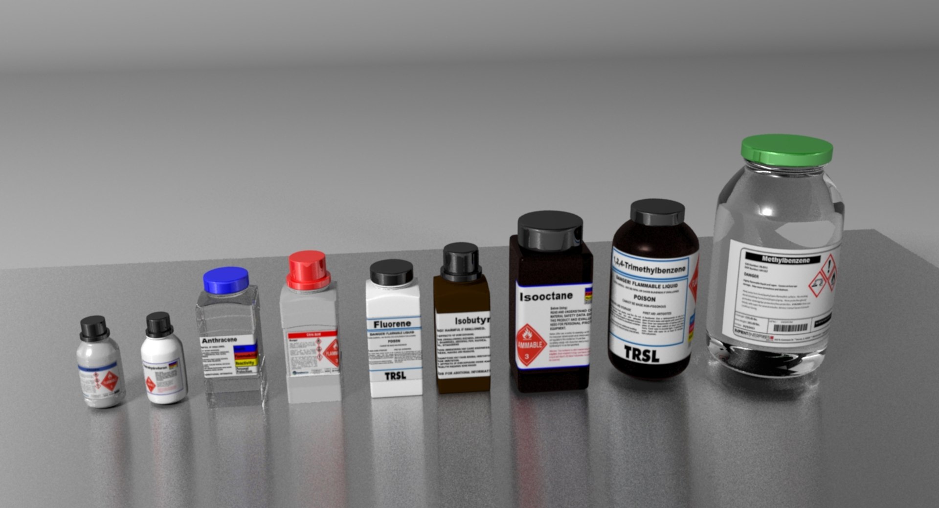 chemical bottles 3D https://p.turbosquid.com/ts-thumb/Sj/7YlDHf/vi02cIsI/chemcialbottles19/jpg/1525741130/1920x1080/fit_q87/700eb1f9903cc9feb934875e459979be2a7707f9/chemcialbottles19.jpg