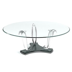 glass dining table 3d 3ds