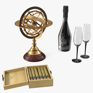 Armand de Brignac Champagne and Cigar Lounge Decor