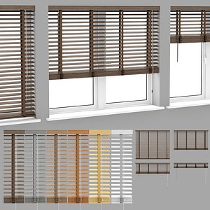 wood blinds venetian 1 3D