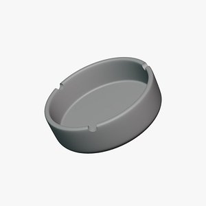 Basic Ashtray Plate - Geometry Only No Textures No Materials 3D model