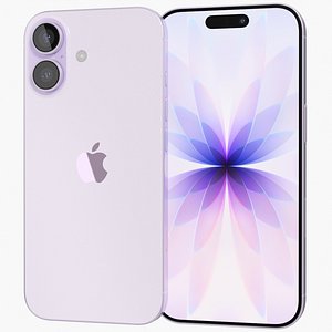 Apple iPhone 17 Lavender 3D