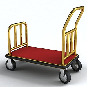 3d cart luggage model