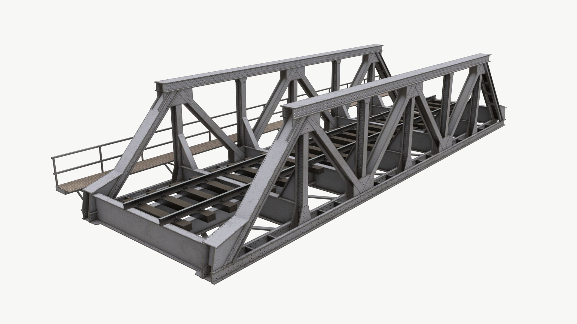 Railway Steel Bridge 3D Model TurboSquid 1995477
