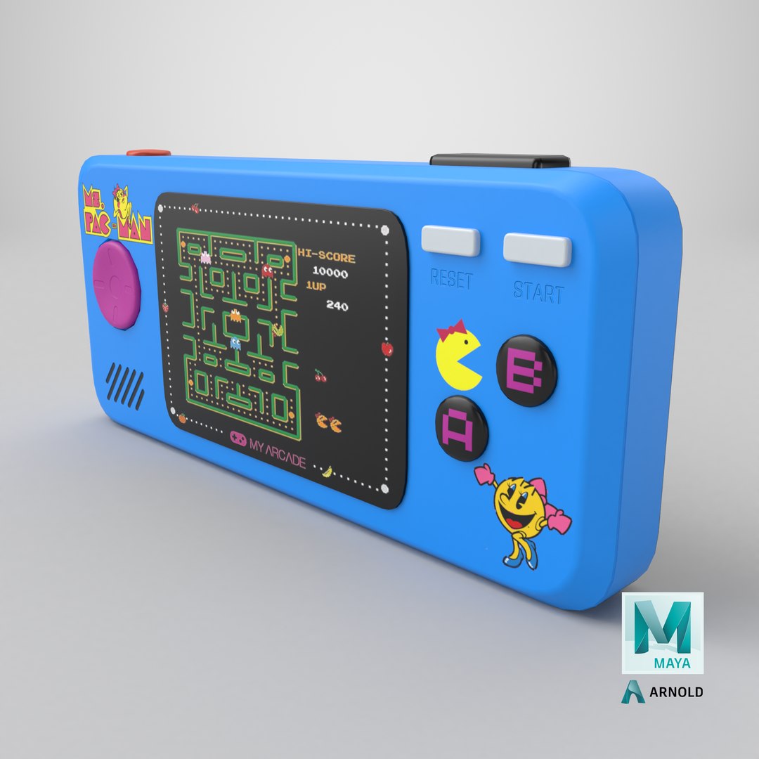 3D Pacman Arcade Pocket Computer Low-poly PBR - TurboSquid 2127679