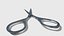 3D Silver scissors OBJ
