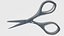 3D Silver scissors OBJ