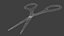 3D Silver scissors OBJ