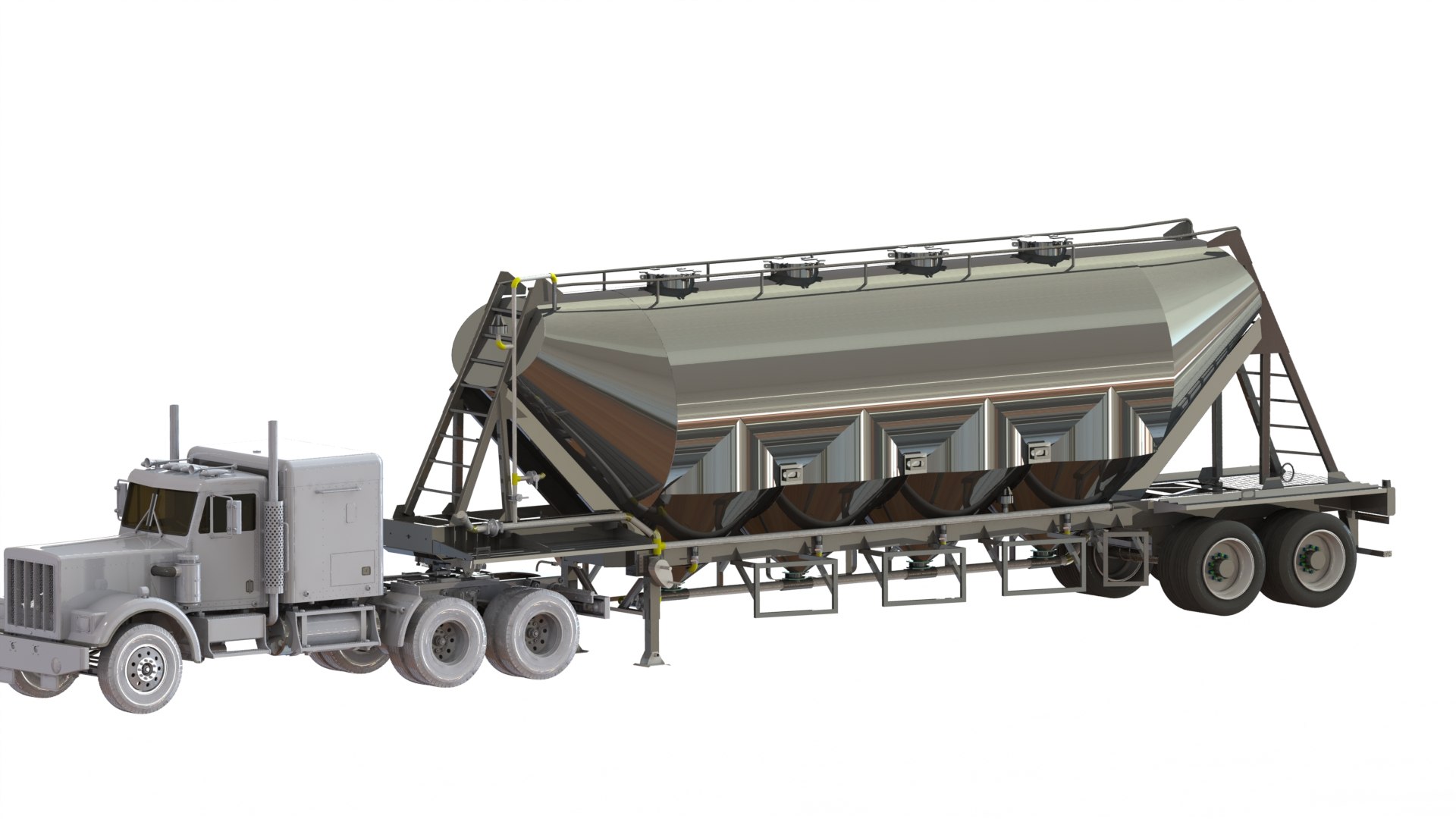 3D model hooper truck 55m3 TurboSquid 2113462