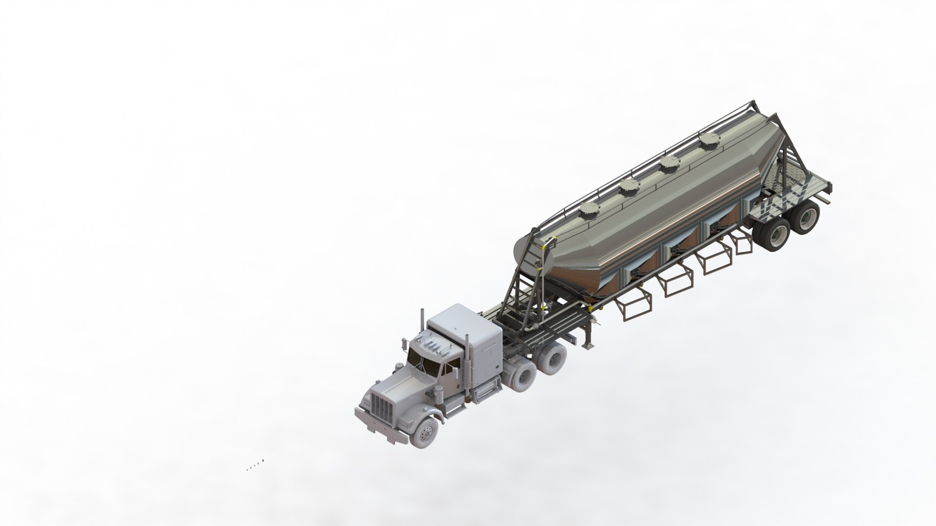 3D model hooper truck 55m3 TurboSquid 2113462