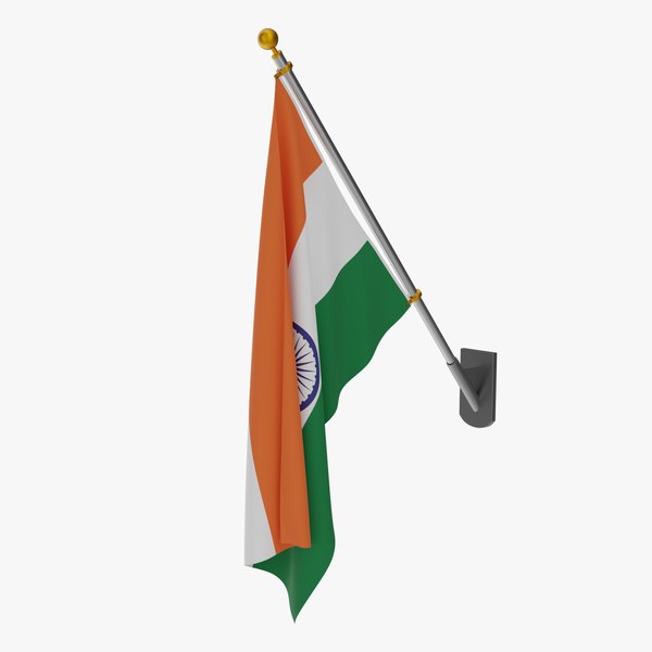 3D Wall Flag India model