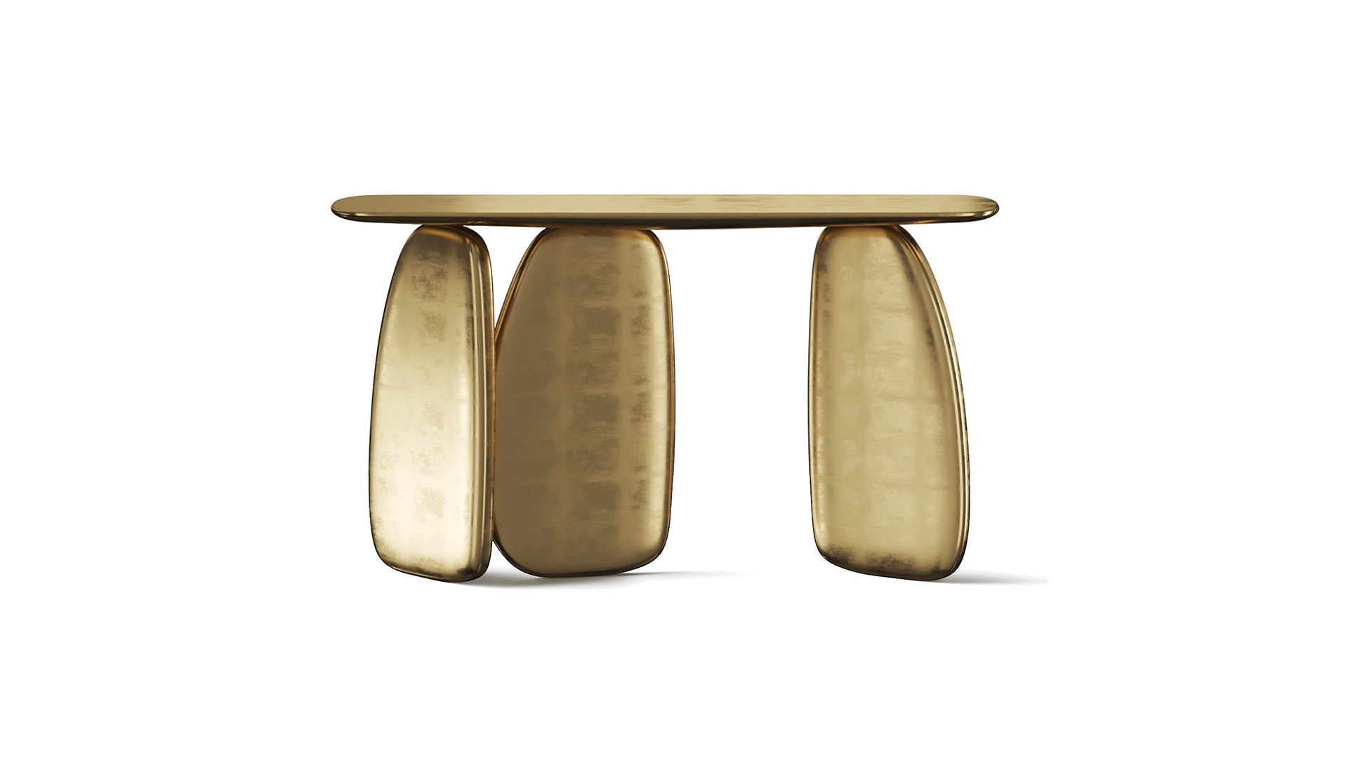 Ardara Brabbu Gold Leaf Console Table 3D Model - TurboSquid 2216134