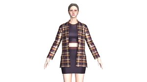 3D Girls Corporate Fashion Dress