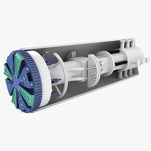 tunnel boring machine 3d max