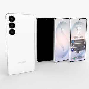 3D Samsung Galaxy S26 White model