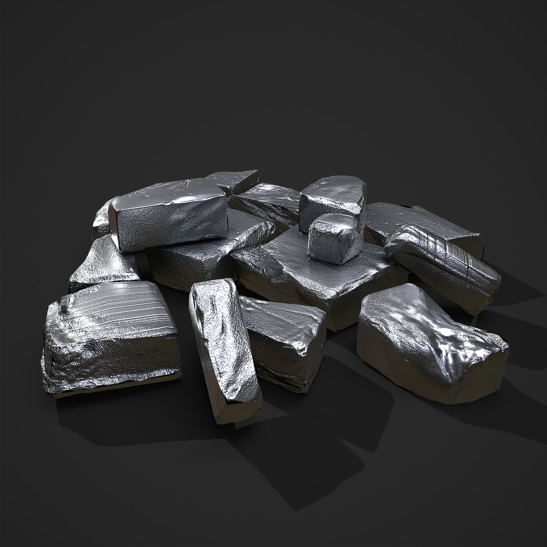 Pewter Chunks 3D model - TurboSquid 1758799