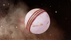 white cricket ball 3D model